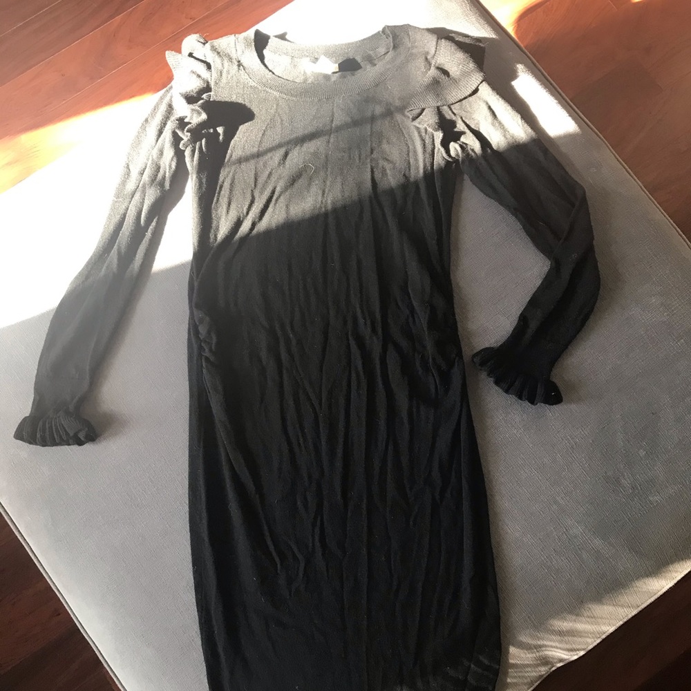Black maternity sweater dress